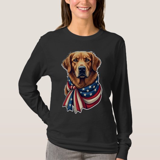 Old Glory Golden Retriever Vintage Shirt 2 Tシャツ (正面)