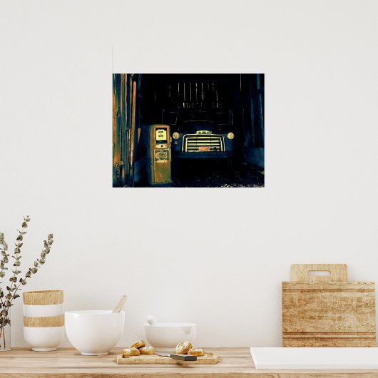 Old GMC Farming Truck ポスター (キッチン)