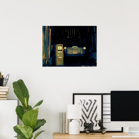 Old GMC Farming Truck ポスター (ホームオフィス)