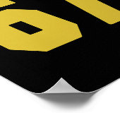 Old Gold Black Number 67 Jersey Player Uniform #67 ポスター (角)