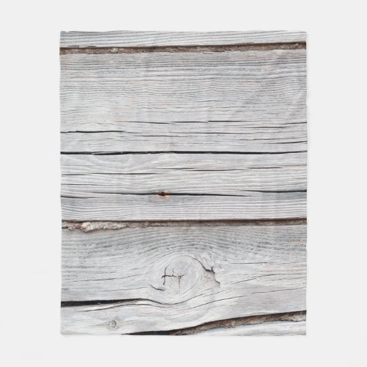 Old grey wooden plank wall textureabstract,backgro フリースブランケット (正面)