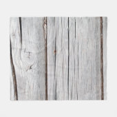 Old grey wooden plank wall textureabstract,backgro フリースブランケット (正面(横))