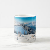 Old grunge wooden texture or background with termi コーヒーマグカップ (中央)