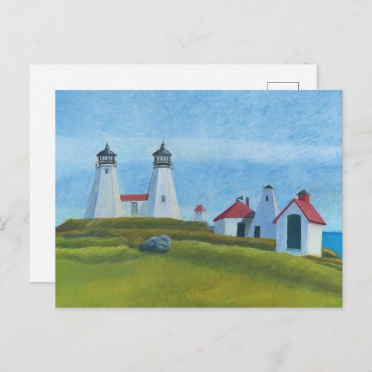Old Gurnet Lighthouses ポストカード (正面/裏面)