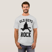OLD GUYS ROCK、男おもしろいのTシャツ Tシャツ (正面フル)
