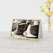 Old Hats 空白の Greeting Card カード (黄色い花)