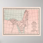 Old Hebrew Exodus Out of Egypt Map (1901)  ポスター (正面)