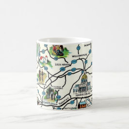 Old Illustrated Pennsylvania Map Mug コーヒーマグカップ
