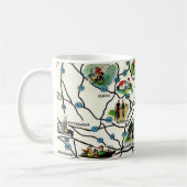 Old Illustrated Pennsylvania Map Mug コーヒーマグカップ (左)