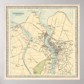 Old Inverness Scotland Map (1912)  ポスター (正面)