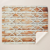 Old iron door panels are rusted. abstract,antique, シェルパブランケット (正面(横))