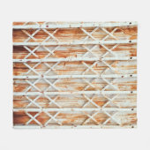 Old iron door panels are rusted. abstract,antique, フリースブランケット (正面(横))