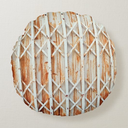 Old iron door panels are rusted. abstract,antique, ラウンドクッション (正面)