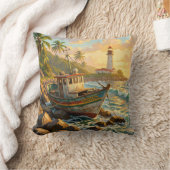 old Jamaican fishing boats クッション (ブランケット)
