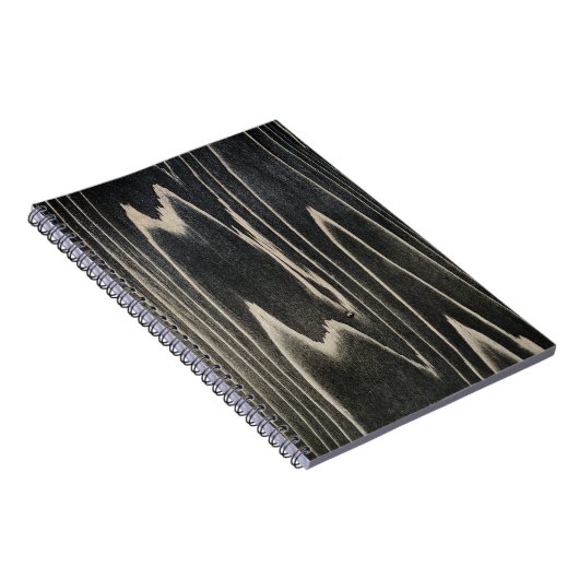 Old Japanese Wood Grain Pattern ノートブック (右側)