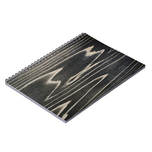 Old Japanese Wood Grain Pattern ノートブック (左側)