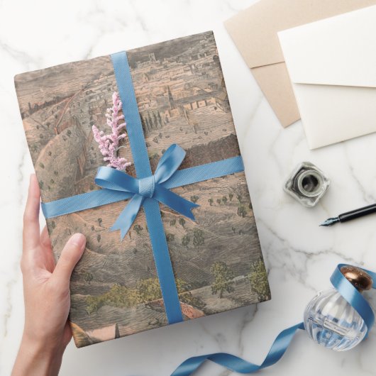 Old Jerusalem Israel Map (1853) ラッピングペーパー (ギフト)