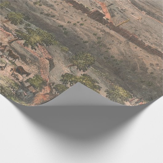 Old Jerusalem Israel Map (1853) ラッピングペーパー (角)