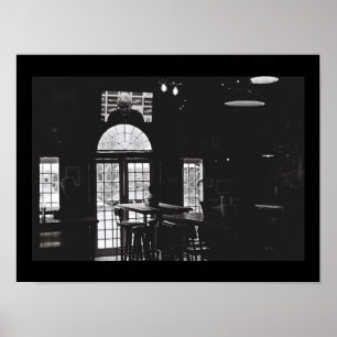 Old Kodak Film BNW Noir WindowsバーBear A3ポスター ポスター