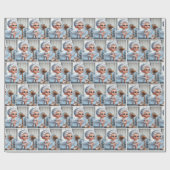 Old Lady Cooling Off In Front of a Retro Fan ラッピングペーパー (フラット)