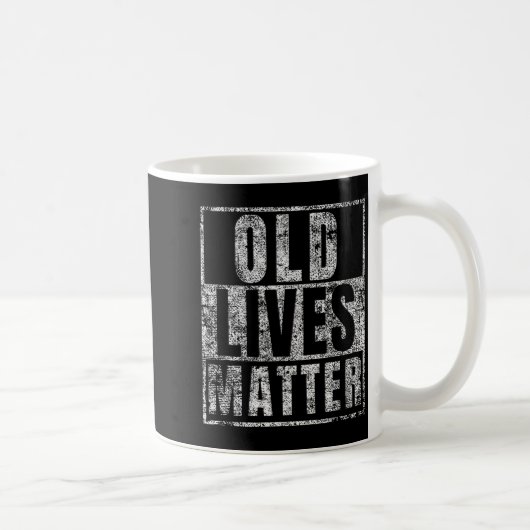 Old Lives Funny Birthday Party Gag Gift For Dad  コーヒーマグカップ (右)