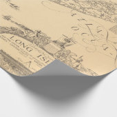 Old Long Island NY Map (1925)  ラッピングペーパー (角)