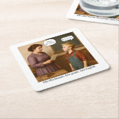 Old MacDonald, first grader, fails English. スクエアペーパーコースター (アングル)