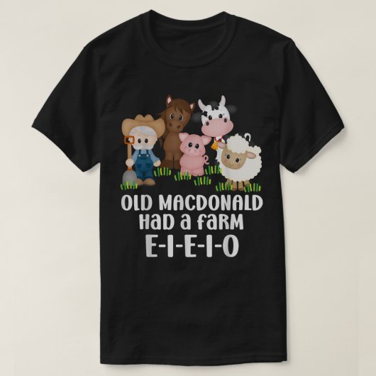 Old MacDonald Had a Farm EIEIO Nursery Song Toddle Tシャツ (デザイン正面)