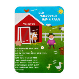 Old MacDonald Had a Farm Nursery Rhyme Magnet マグネット