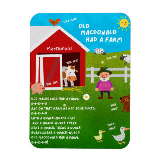 Old MacDonald Had a Farm Nursery Rhyme Magnet マグネット
