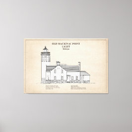 Old Mackinac Point Light - Michigan - SBD キャンバスプリント
