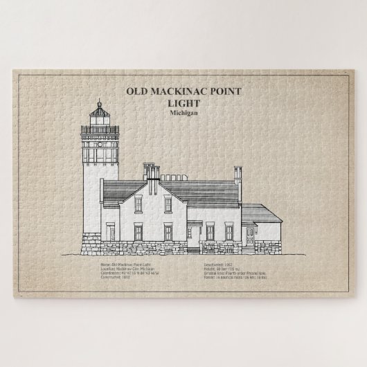 Old Mackinac Point Light - Michigan - SBD ジグソーパズル (横)