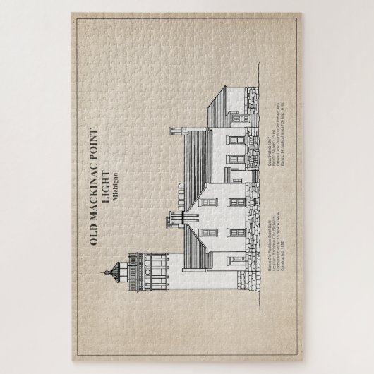 Old Mackinac Point Light - Michigan - SBD ジグソーパズル (縦)