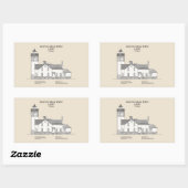 Old Mackinac Point Light - Michigan - SBD 長方形シール (シート)