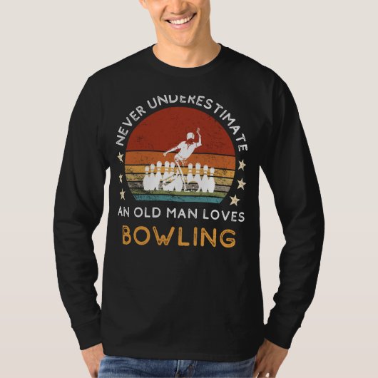 Old Man Bowling Love Tee: Strike with Style! (55 c Tシャツ (正面)