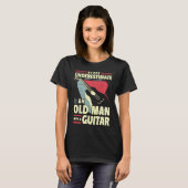Old Man Guitar Player Dad Guitar Grandad Guitarist Tシャツ (正面フル)