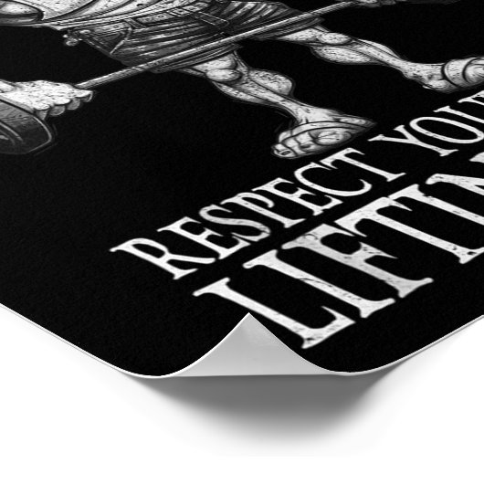 Old Man Gym Respect Your Elders Funny Workout Body ポスター (角)