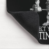 Old Man Gym Respect Your Elders Funny Workout Body マウスパッド (コーナー)