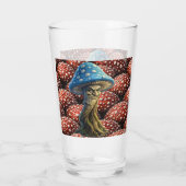 Old man, mushroom blue forest guardian pint glass  タンブラーグラス (裏面)