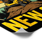 Old Man New Skid Funny Skid Steer Operator  ポスター (角)