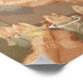 Old Man Sinking Ship Open Sea Nautical Art ポスター (角)