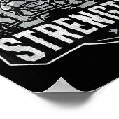 Old Man Strength Funny Gym Motivation Workout Gift ポスター (角)