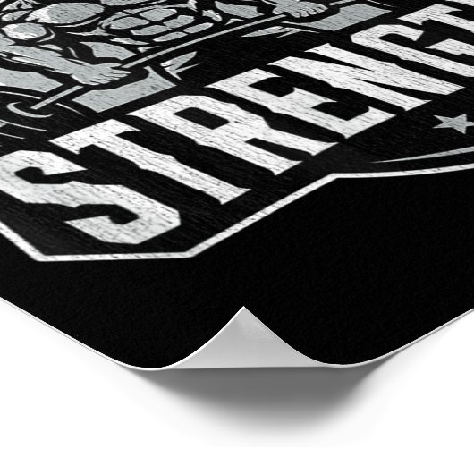 Old Man Strength Funny Gym Motivation Workout Gift ポスター (角)