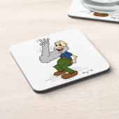 Old Man Waving Beard Coasters - Set of 6 コースター (左側)