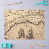 Old Mapシリーズ1 デザイン7 薄葉紙 (クラフト)