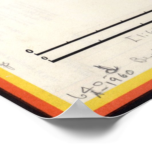 Old Map of Berlin 1961, Cold War Era Print ポスター (角)