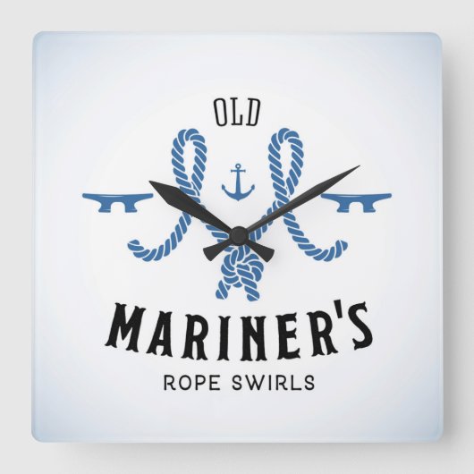 Old Marinerポスター スクエア壁時計 (正面)