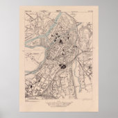 Old Metz France Map (1943)  ポスター (正面)