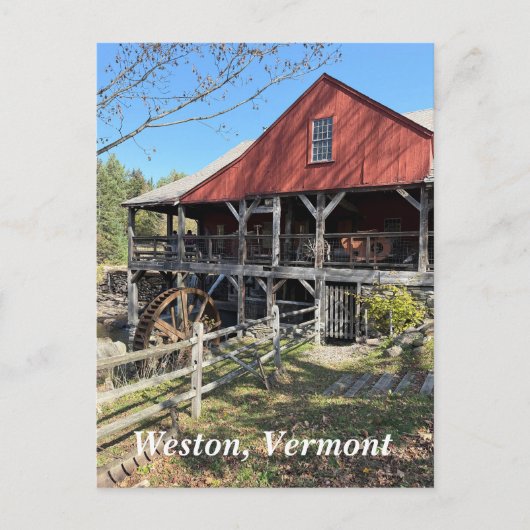Old Mill Museum in Weston, VT ポストカード (正面)