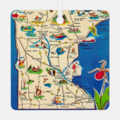 Old Minnesota Map Postcard メタルオーナメント (裏面)